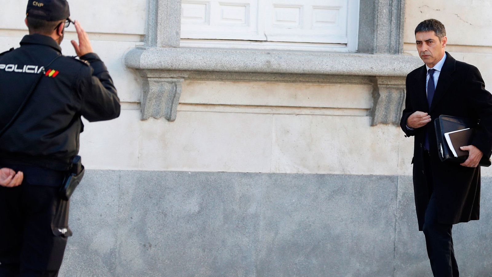 El jefe de los Mossos el 1-O, el mayor Josep Lluís Trapero, a su llegada al Supremo el pasado mes de marzo