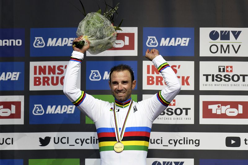 Valverde defiende su maillot arcoíris en un Mundial que contará con once pruebas