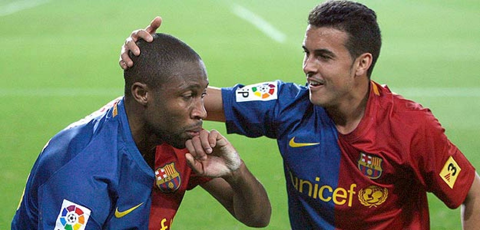 Keita celebra el gol