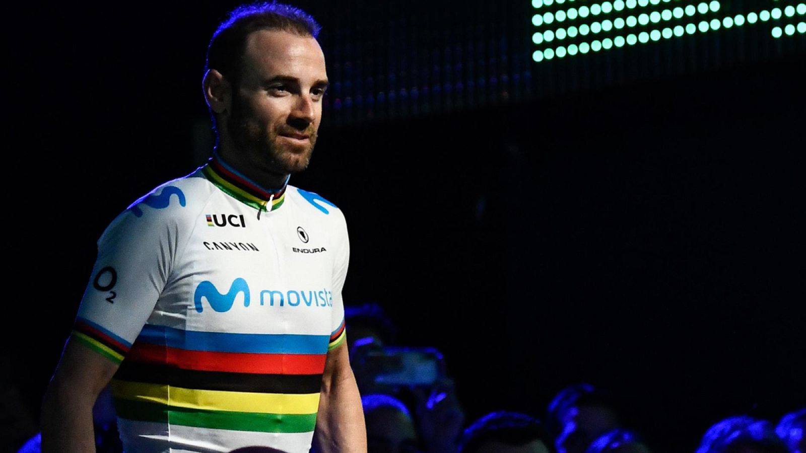 Valverde con el maillot arcoiris de campeón del mundo