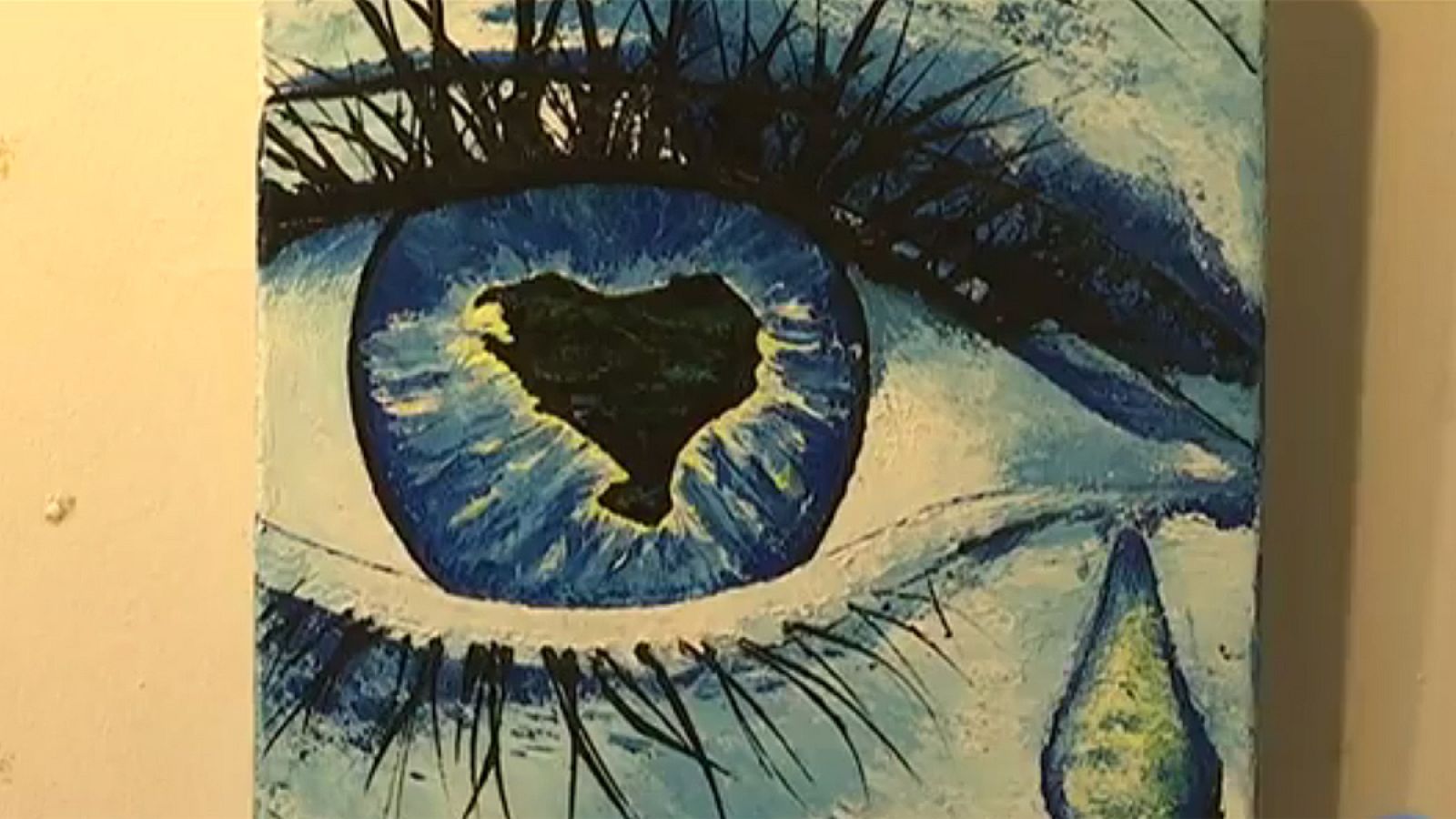 Imagen de una de las pinturas de Bienzobas, expuesta en Galdakao