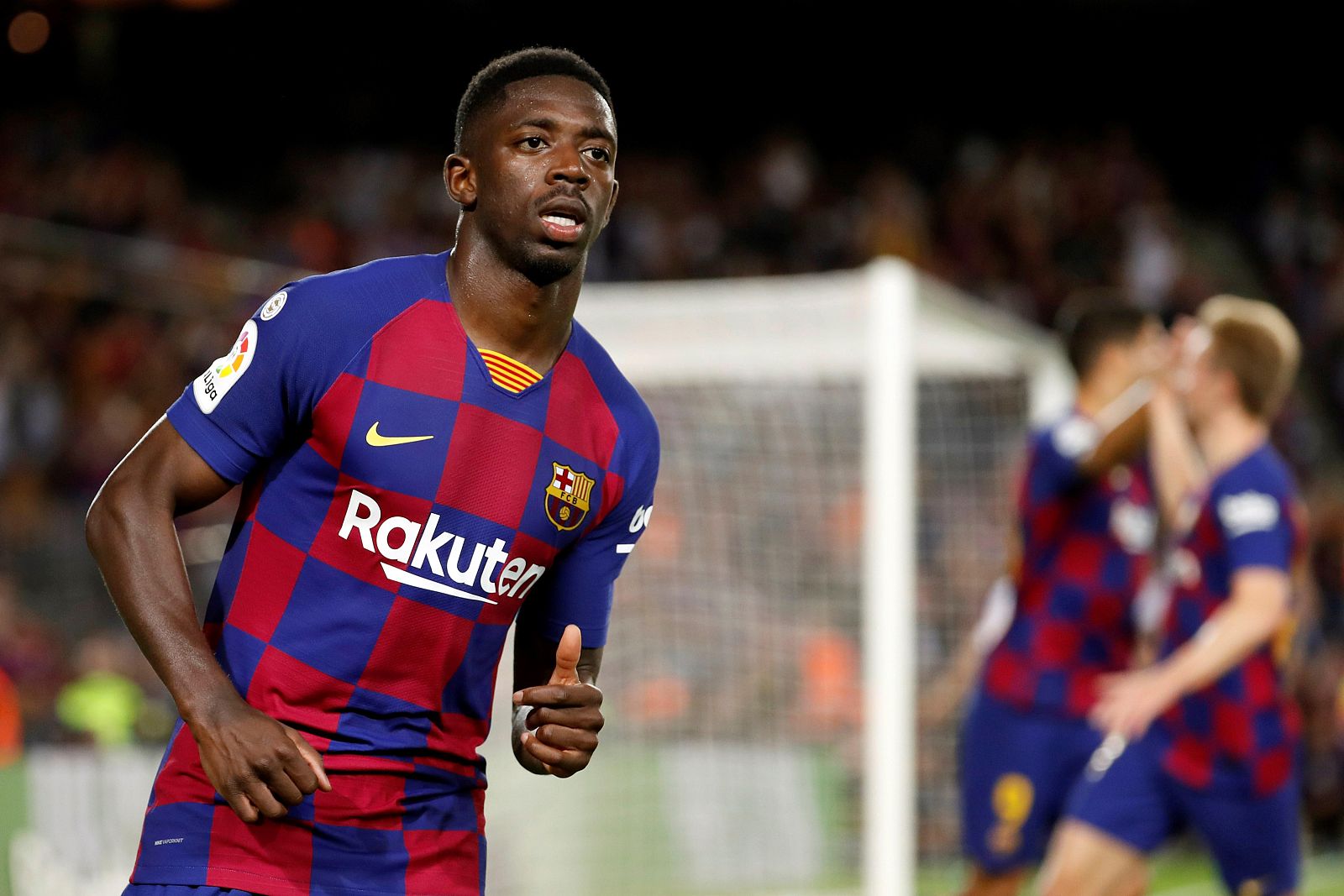Imagen del delantero francés del FC Barcelona, Ousmane Dembélé, durante el partido ante el Sevilla.