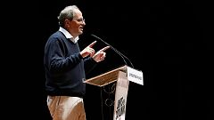 Torra llama a los catalanes a manifestarse "pacíficamente" y sin "miedo"