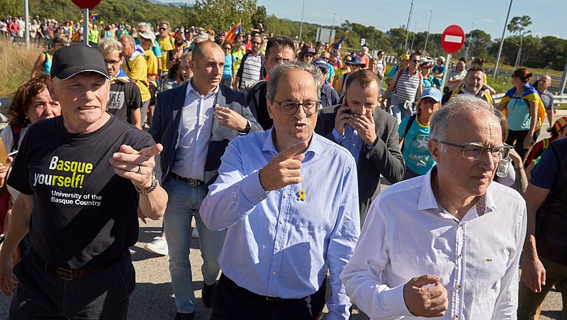 Torra no condena la violencia aunque deja claro que no le "representa" y apela al "espíritu de civismo"