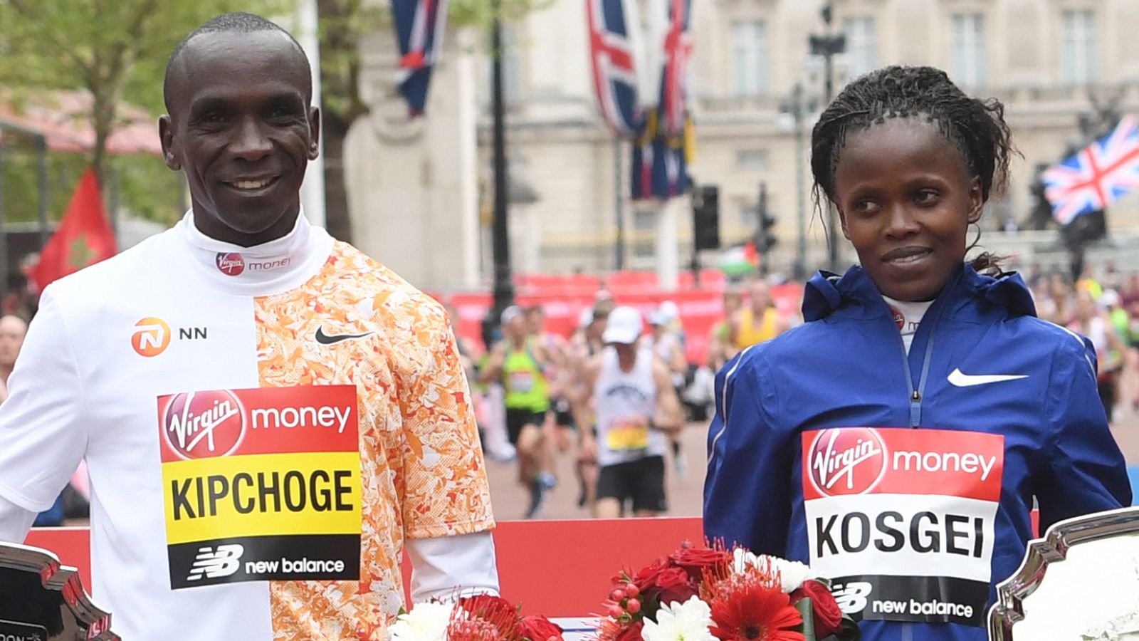 Elidu Kipchoge y Brigid Kosgei, ganadores del Maratón de Berlín 2019.
