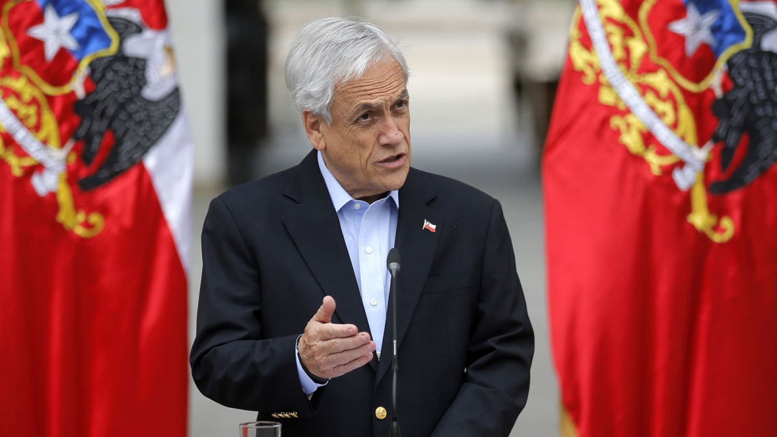El presidente chileno, Sebastián Piñera, durante una comparecencia en Santiago