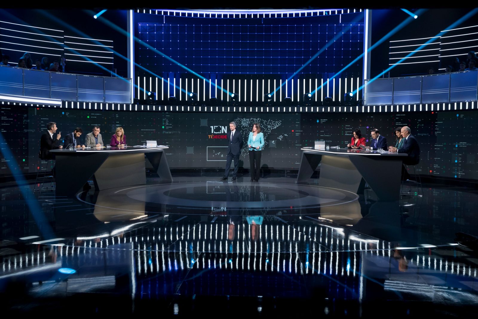 Noche electoral en el estudio 6 de Prado del rey