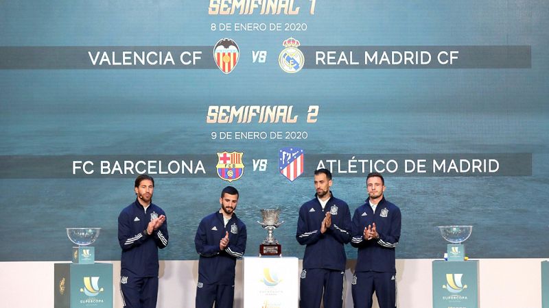 Valencia-Real Madrid y Barça-Atlético, las semifinales de la Supercopa de España