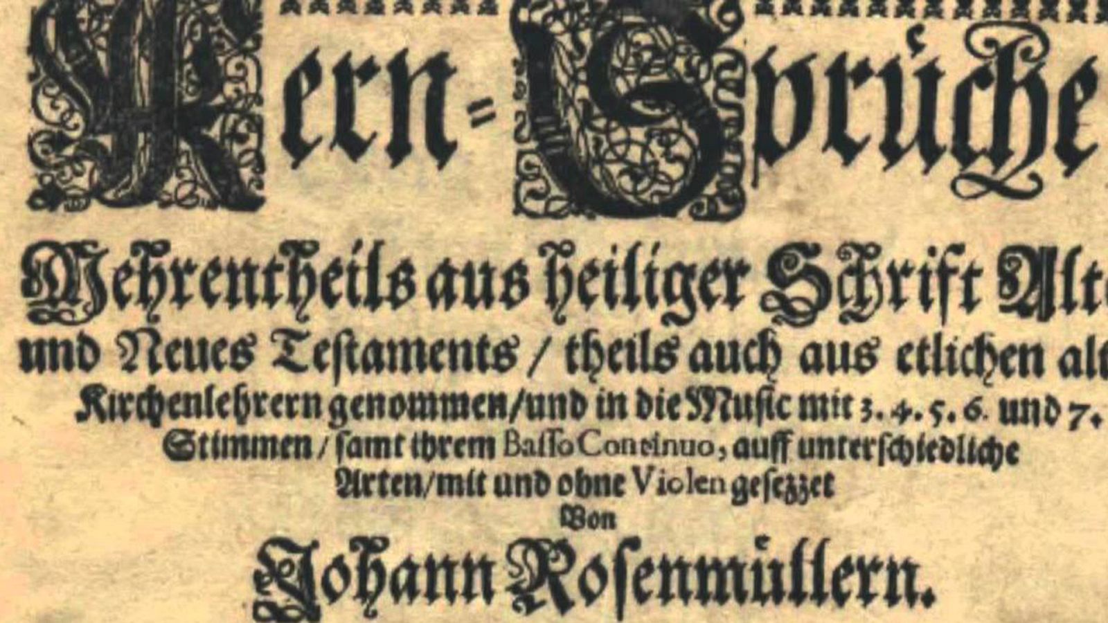 El compositor barroco Johann Rosenmüller