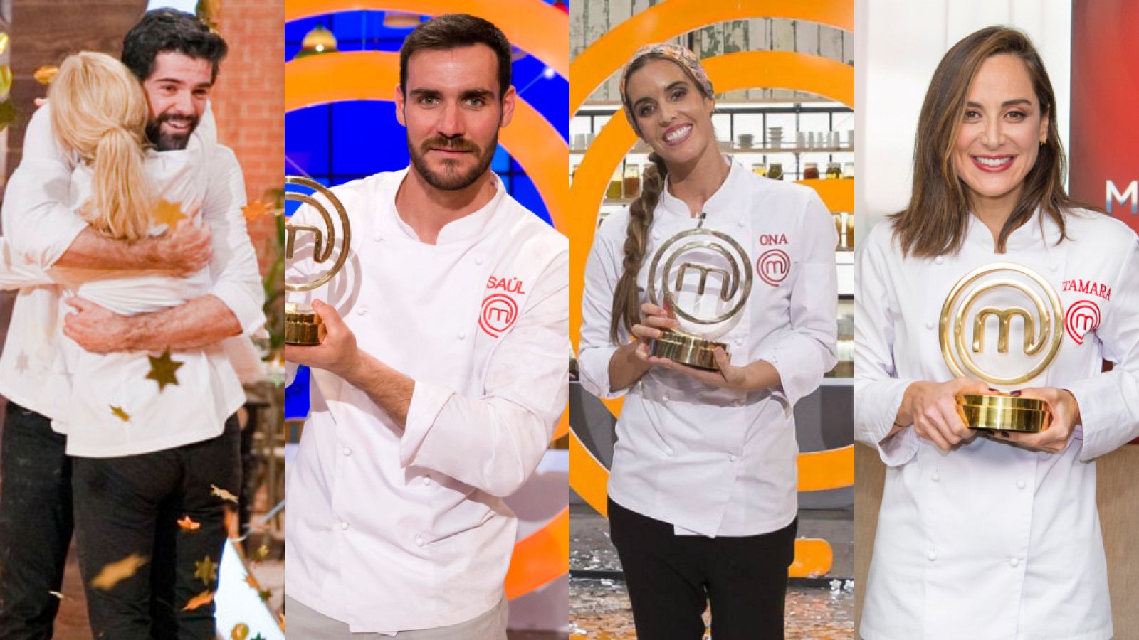 Miguel Ángel, Saúl, Ona y Tamara, ganadores de 'MasterChef Celebrity'