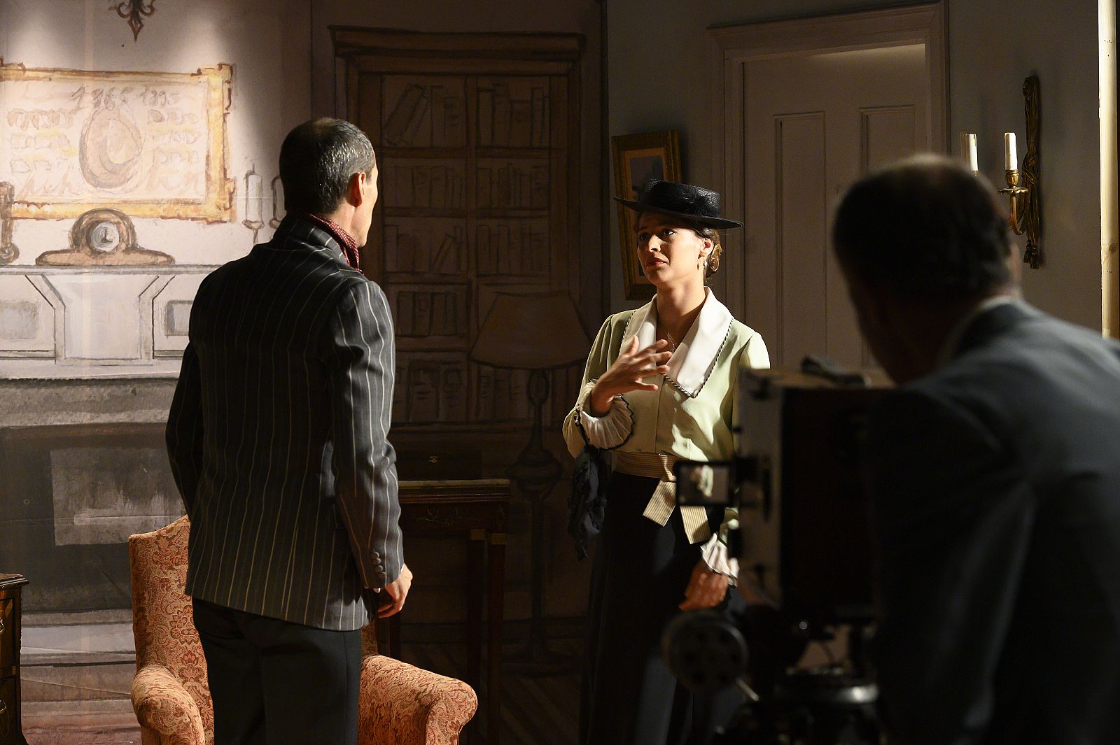 Jose y Cinta graban una secuencia de la película de Carchano