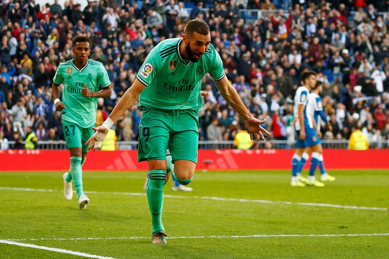 Benzema destraba al Madrid ante el Espanyol 