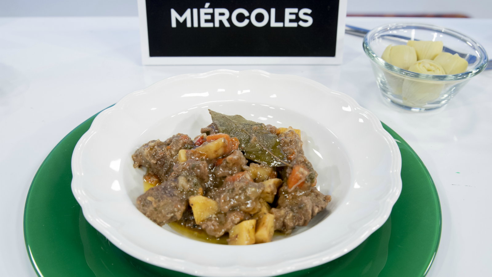 Estofado de ternera con alcachofas