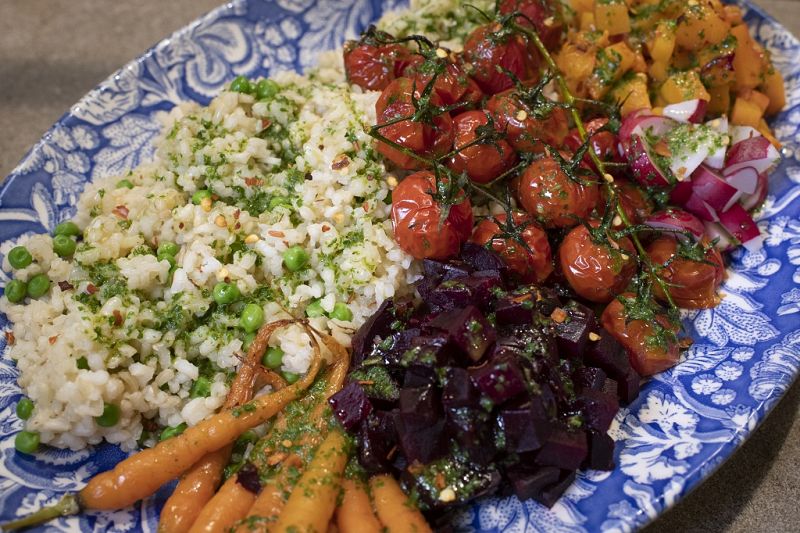 Receta de "ensalada templada de arroz integral" de Dani Garca