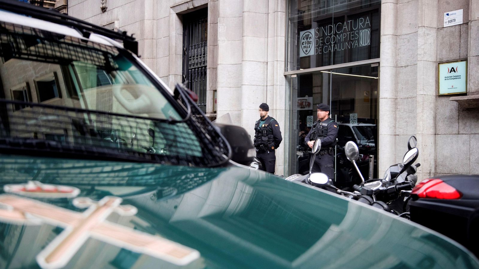 La Guardia Civil, en la sede de la Autoridad Catalana de la Competencia