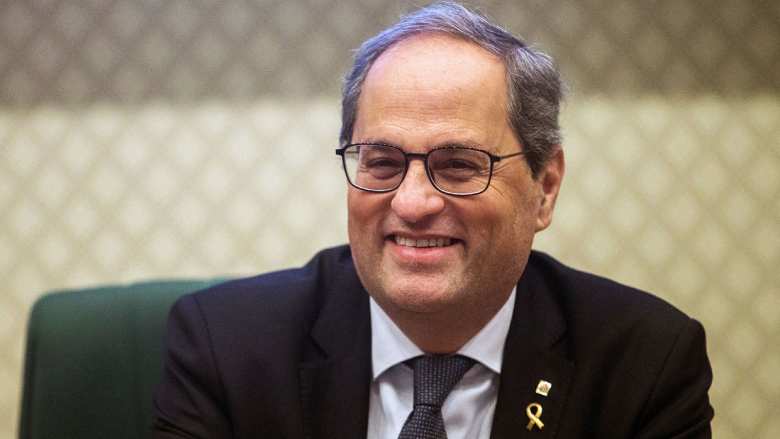 El presidente de la Generalitat de Cataluña, Quim Torra, preside la reunión del grupo parlamentario de Junts per Cataluña, para analizar la decisión de la Junta Electoral Central (JEC) sobre su inhabilitación.