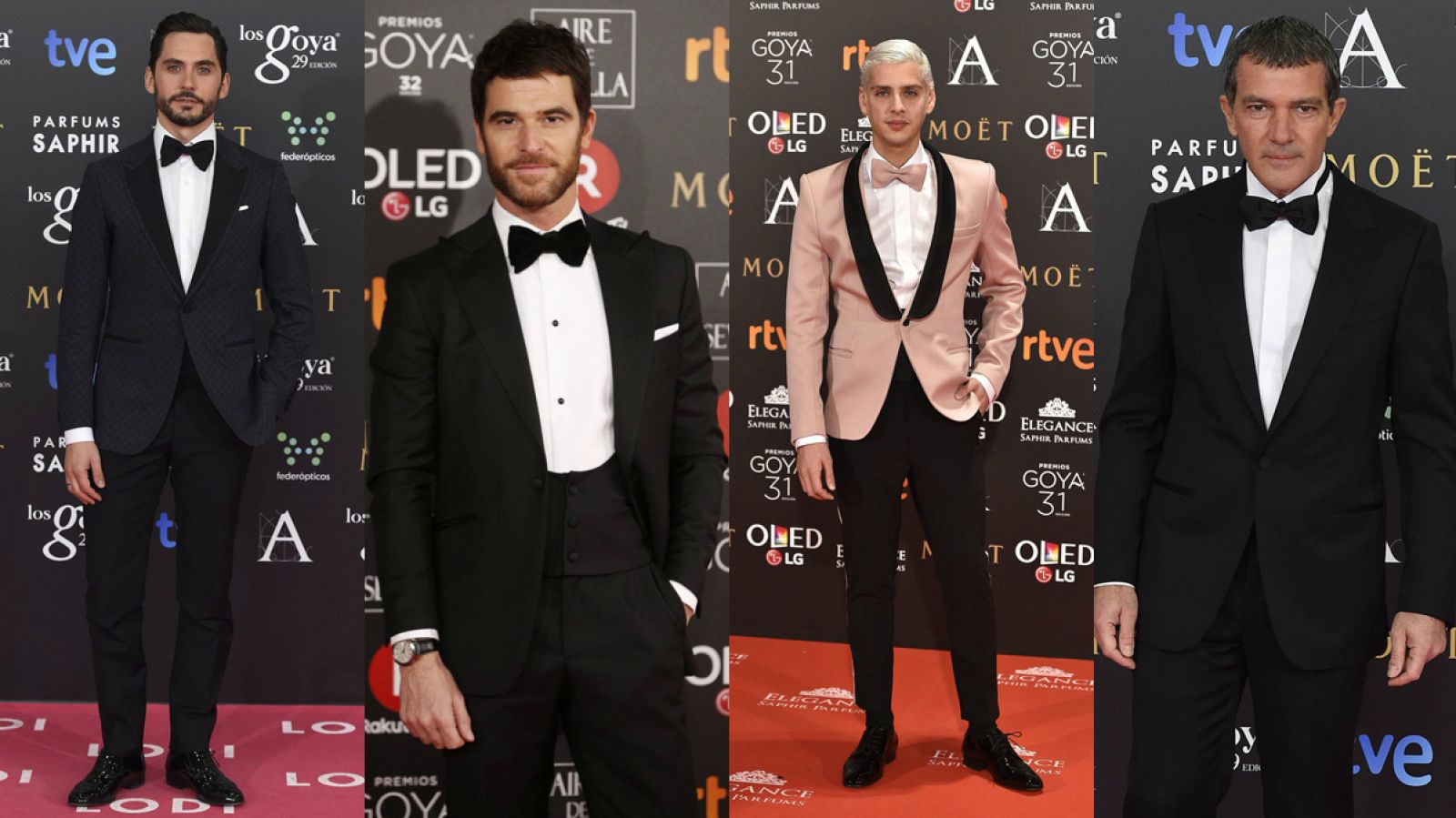 Los actores más elegantes de los premios Goya