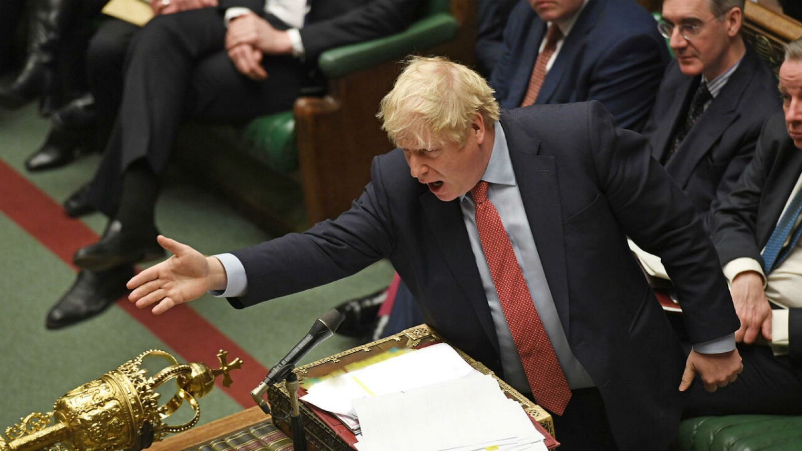 Boris Johnson en el Parlamento británico