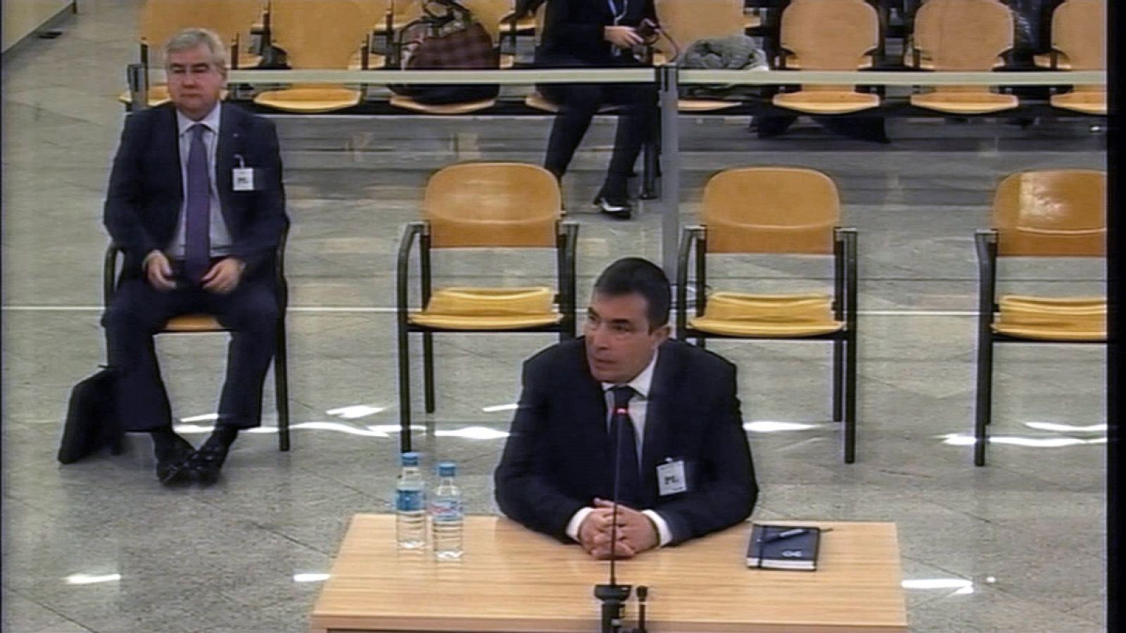 Pere Soler y Cèsar Puig, en la Audiencia Nacional