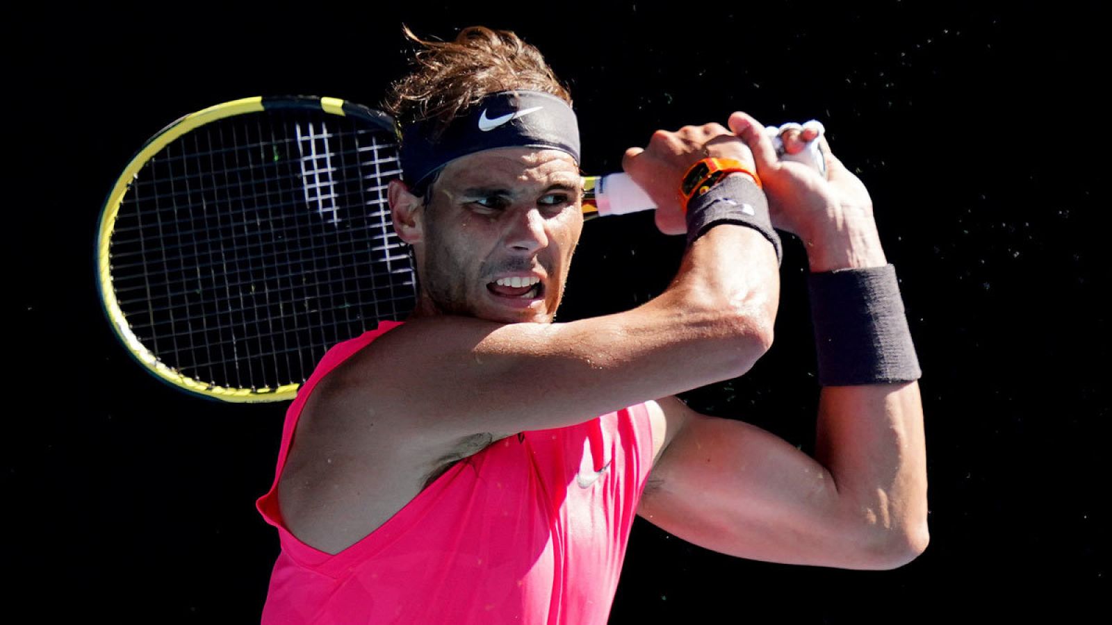 El tenista español Rafa Nadal en el Abierto de Australia