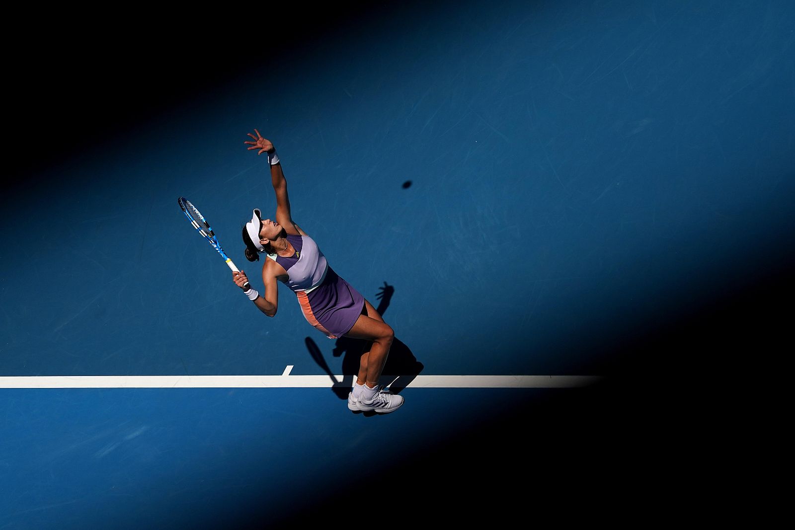Muguruza, durante el partido de cuartos de final en Melbourne