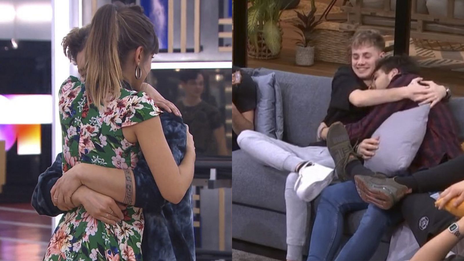 Maialen abraza a Nick y Hugo abraza a Javy