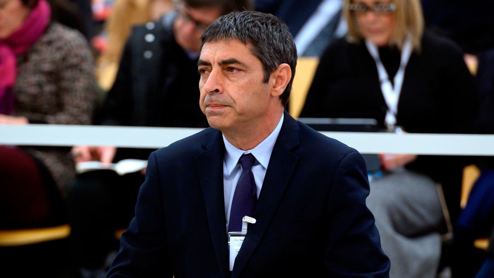 El mayor de los Mossos d'Esquadra Josep Lluís Trapero, al comienzo del juicio por la actuación de este cuerpo en el 'procés