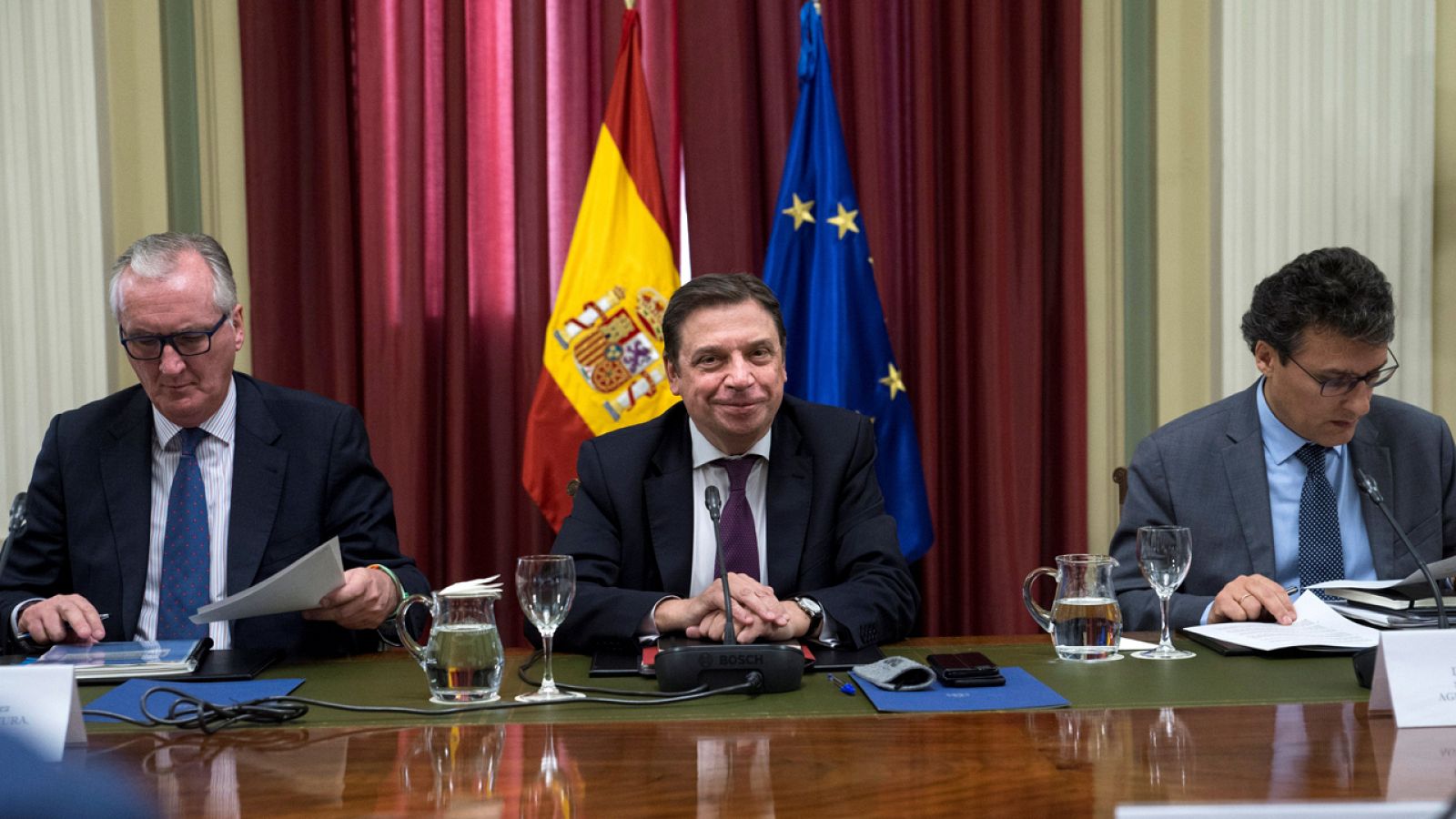 Luis Planas, durante la mesa de diálogo con las organizaciones agrarias