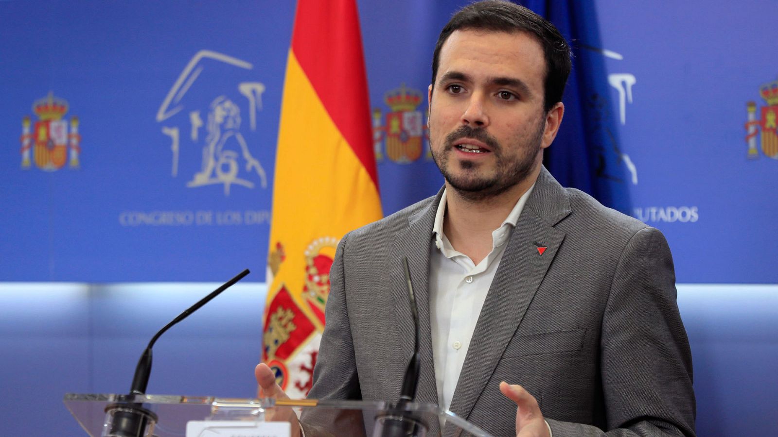 El ministro de Consumo y líder de IU, Alberto Garzón, en el Congreso de los Diputados