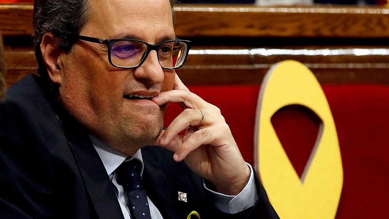 El Parlament de Cataluña acuerda recurrir ante el Supremo la retirada del escaño de Torra con la abstención del PSC