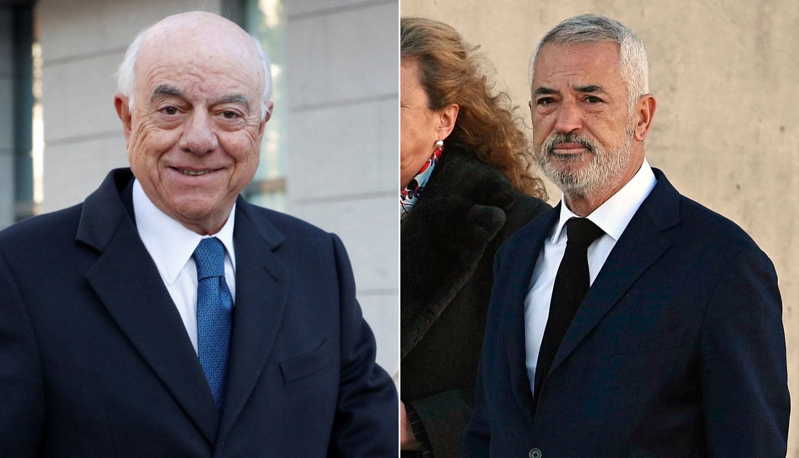 El ex presidente del BBVA, Francisco González, (izquierda) y el presidente de Ausbanc, Luis Pineda, (derecha)