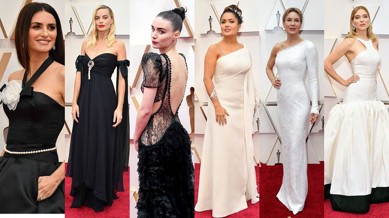 La alfombra roja de los Oscar: duelo entre negro y blanco