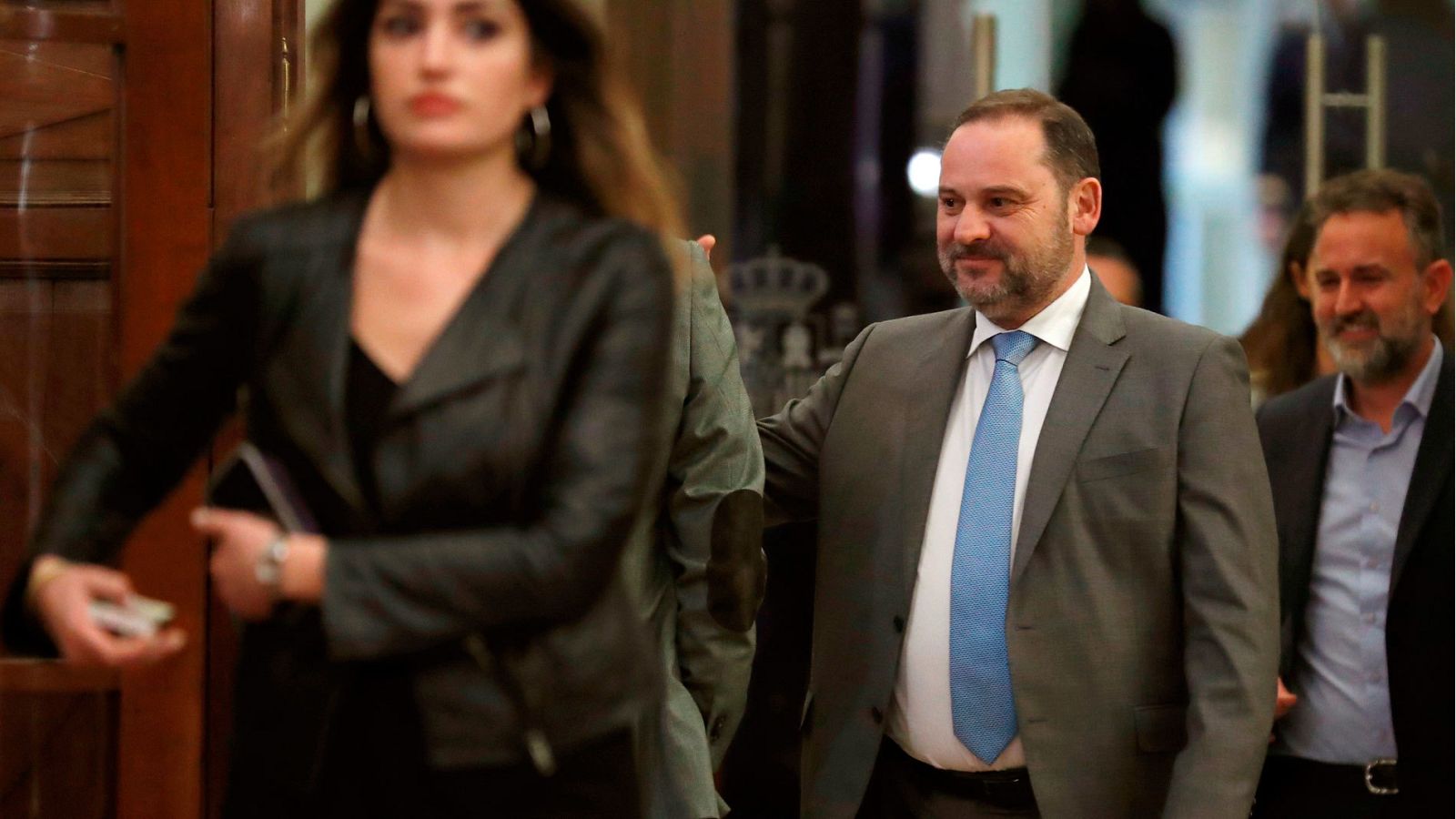 El ministro de Transportes, Movilidad y Agenda Urbana, José Luis Ábalos, en el Congreso