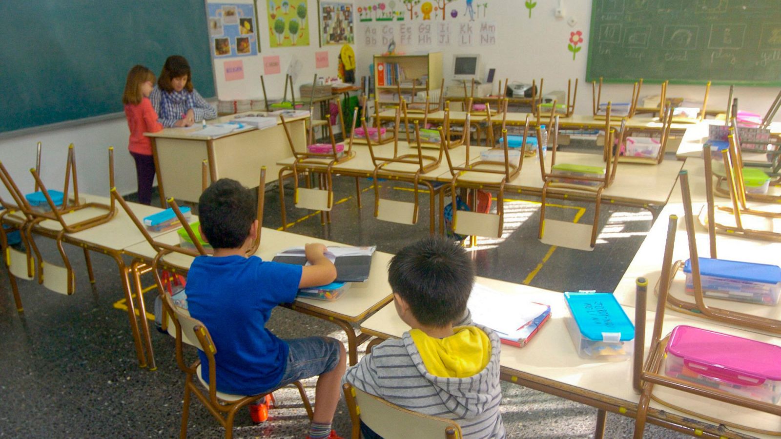 Alumnos de educación primaria en un colegio de Murcia en una imagen de archivo