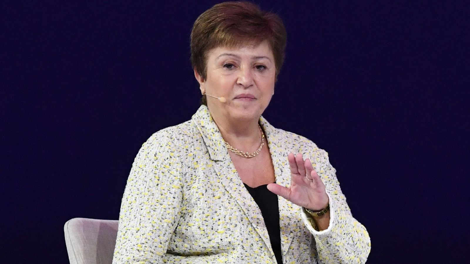 La directora gerente del FMI, Kristalina Georgieva, en el Foro Global de Mujeres 2020 en Dubái