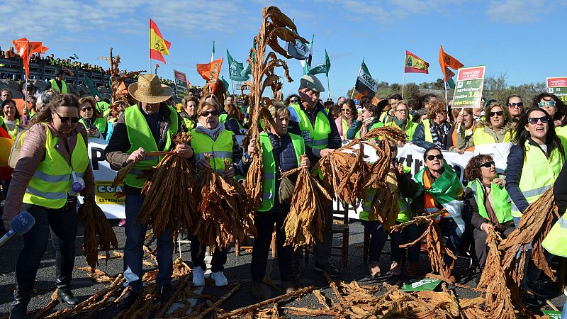 Los agricultores protestan en Extremadura y Almería con barricadas y cortes de autovías para reclamar precios justos
