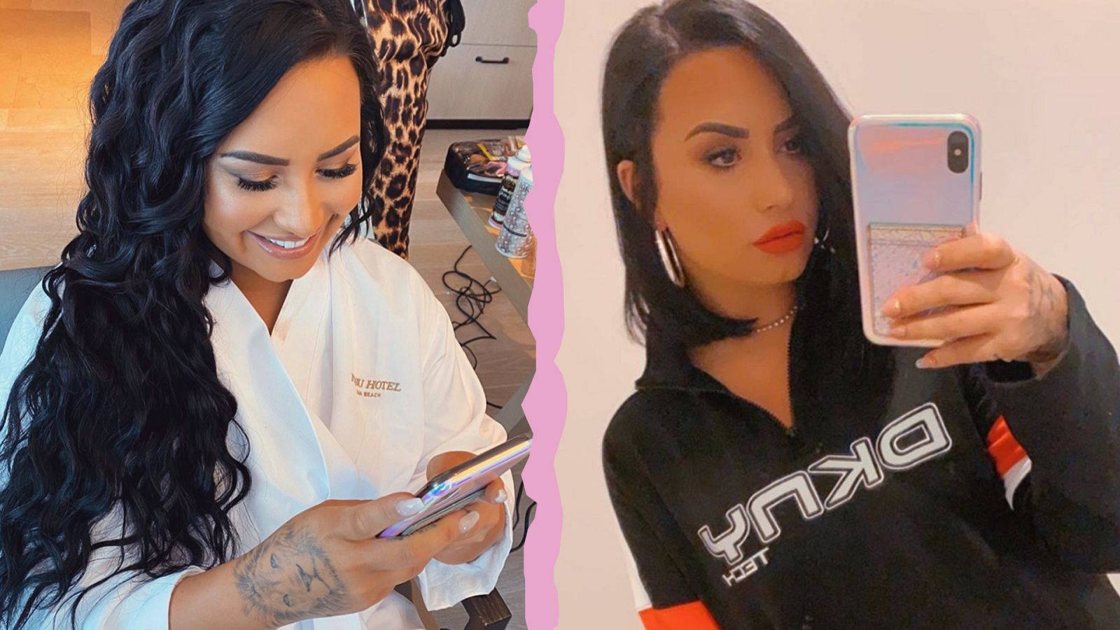 Demi Lovato antes y después de la Super Bowl