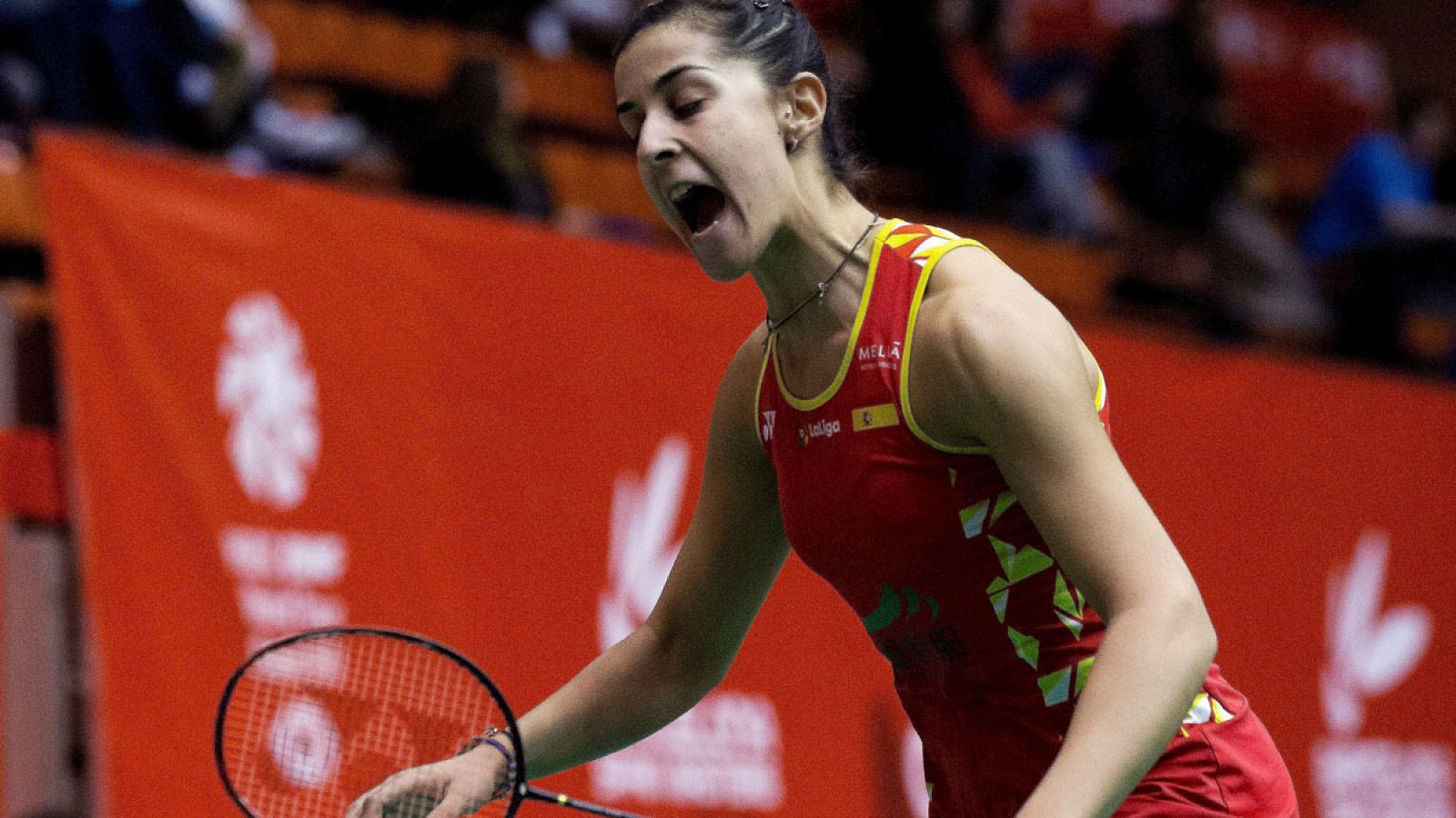 Carolina Marín, al vencer su partido de octavos