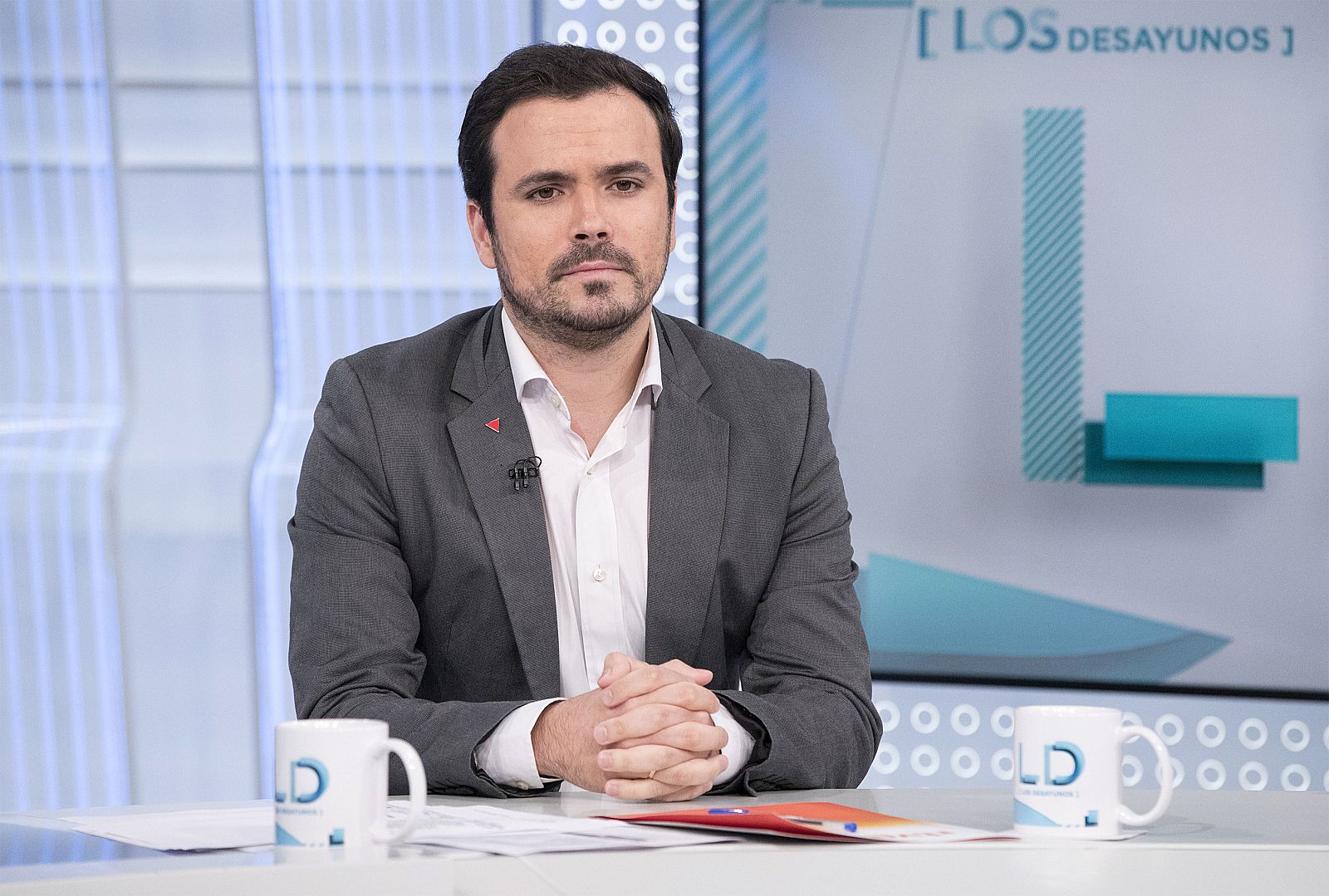 Alberto Garzón, en una anterior visita al plató de Los Desayunos