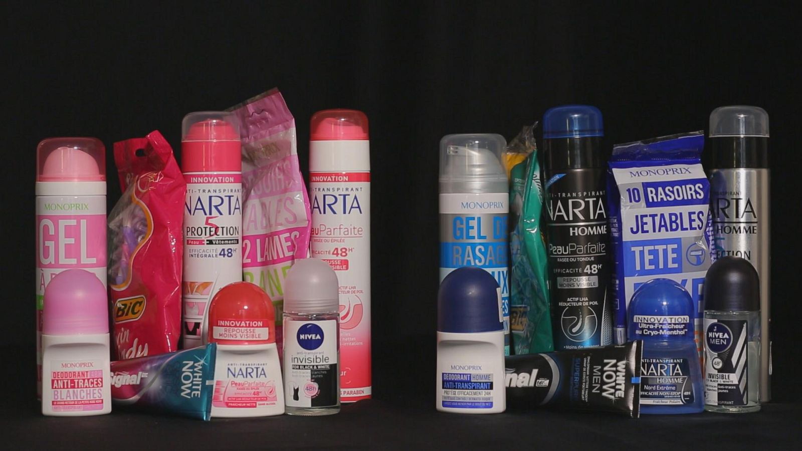 Productos masculinos y femeninos