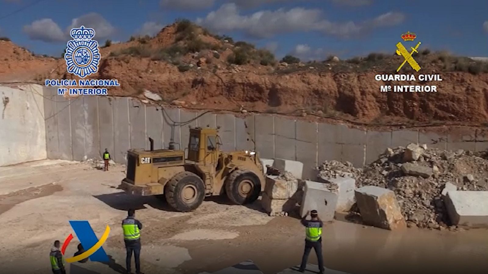 La Policía Nacional incauta 752 kilos de metanfetamina ocultos en bloques de mármol