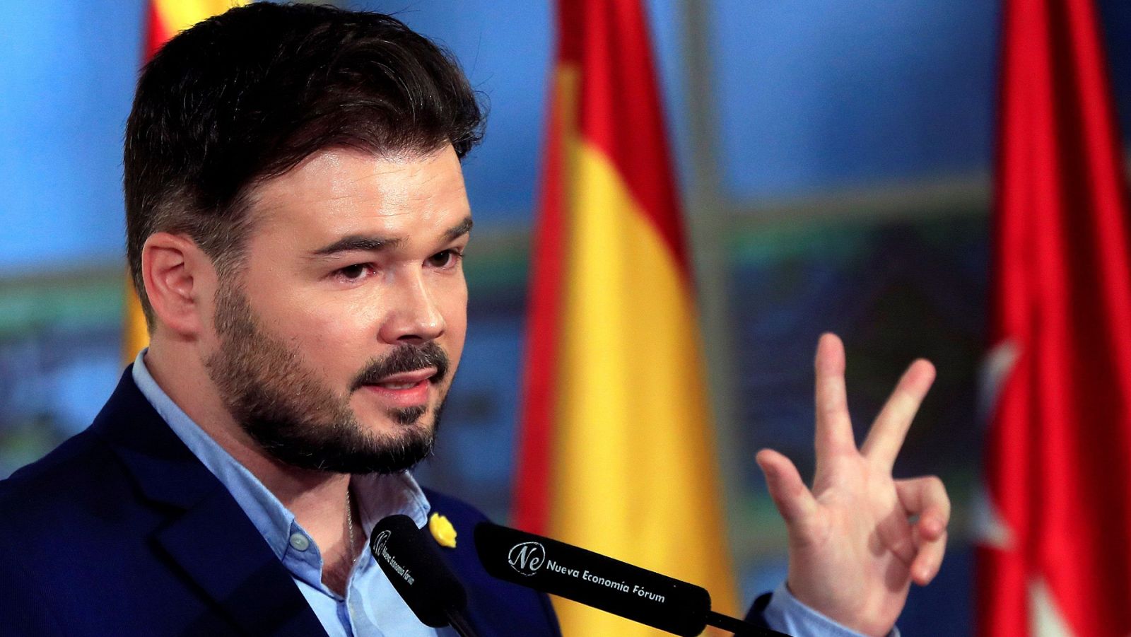 El portavoz de ERC en el Congreso, Gabriel Rufián