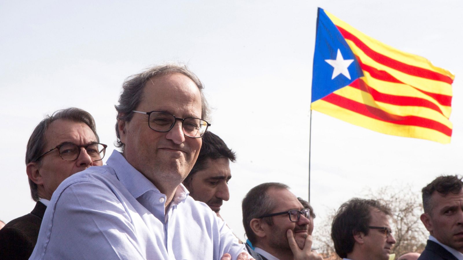 El presidente de la Generalitat, Quim Torra, durante un acto político