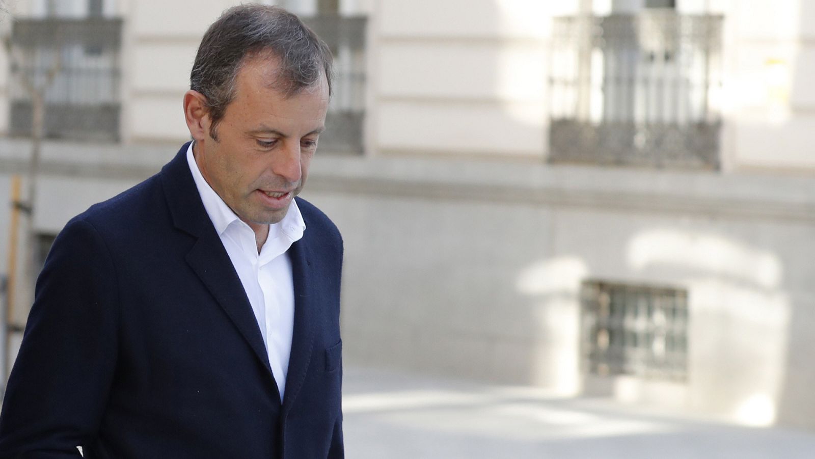 Sandro Rosell a su llegada a la Audiencia Nacional