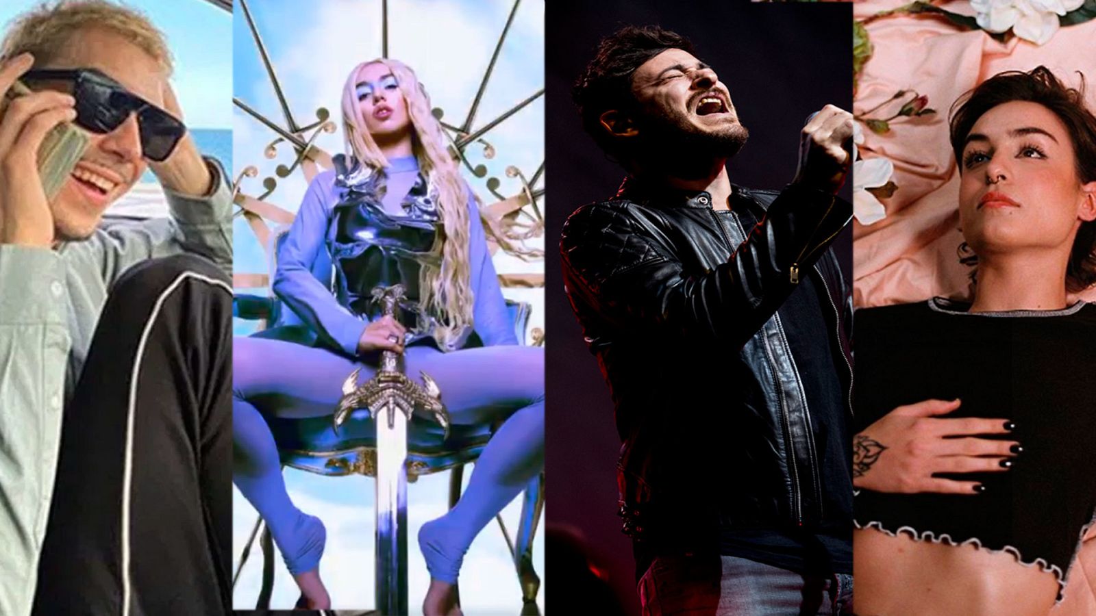 De izq. a der.: Kidd Keo, Ava Max, Cepeda y Natalia Lacunza