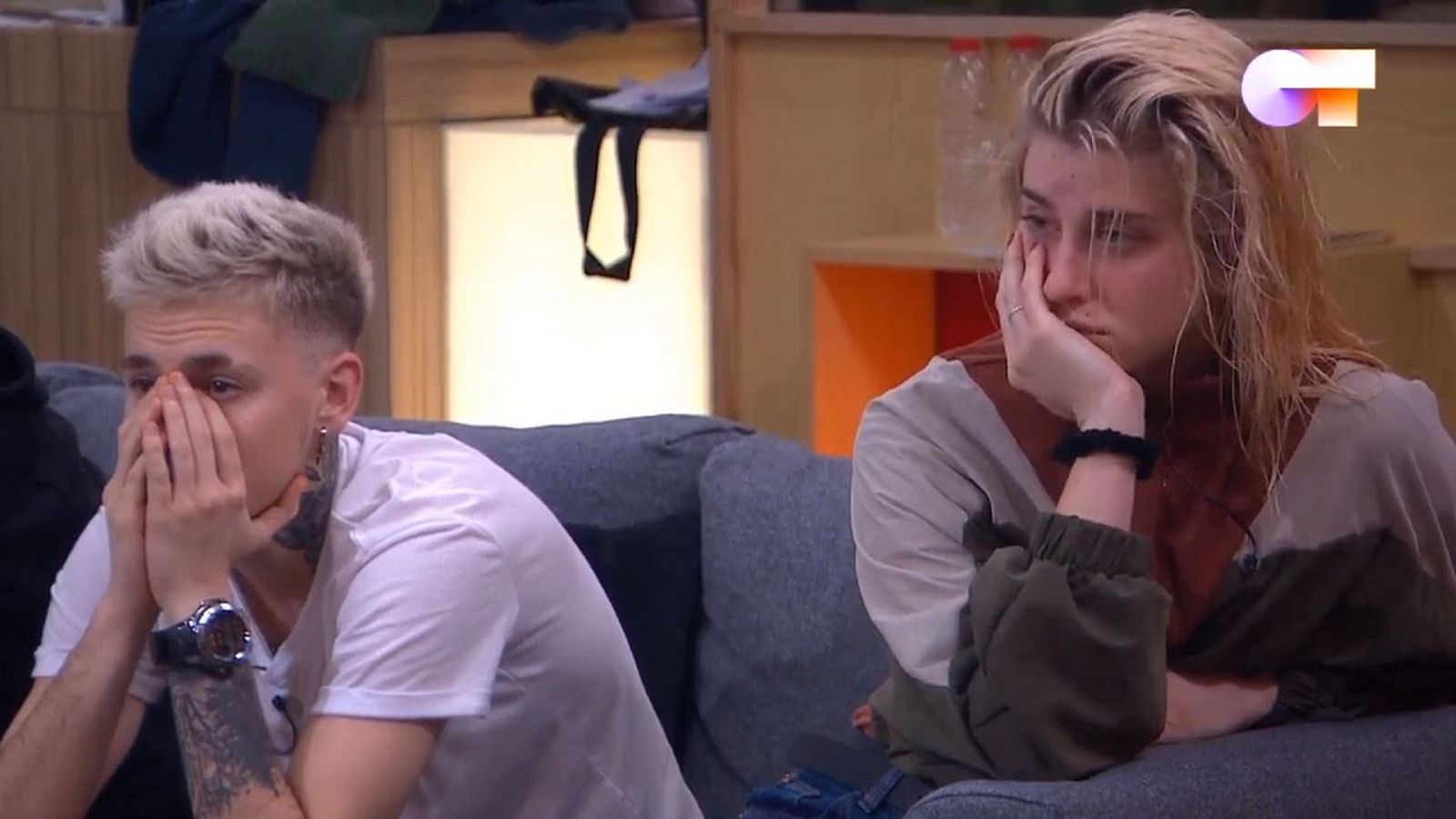 OT 2020 - Hugo y Samantha en el momento en que Noemí les comunica que se acaba OT 2020