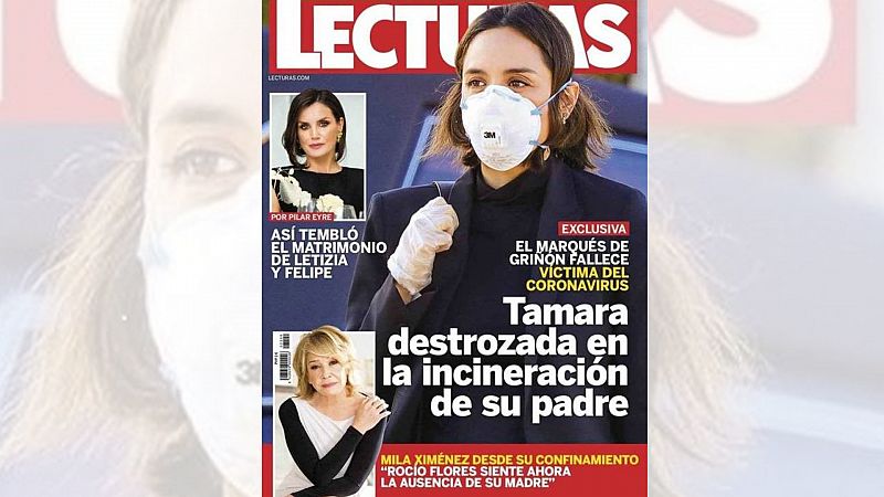 La foto de Tamara Falcó con mascarilla en la incineración de su padre