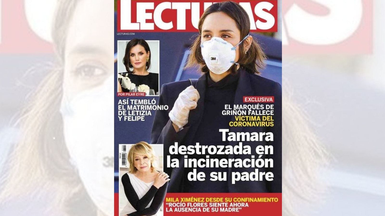 Portada de la revista Lecturas con Tamara Falcó en la incineración de su padre