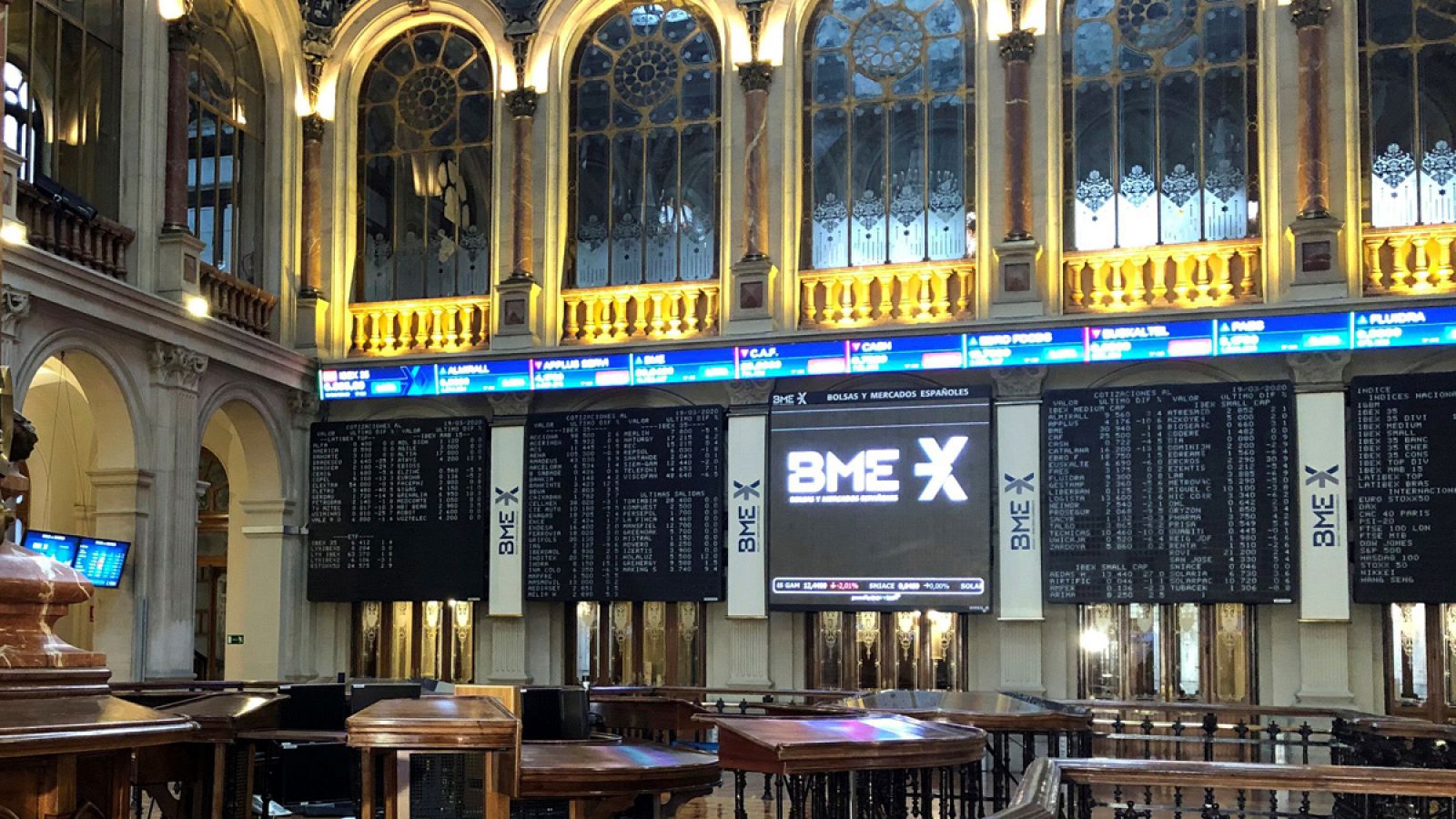 Interior del Palacio de la Bolsa de Madrid