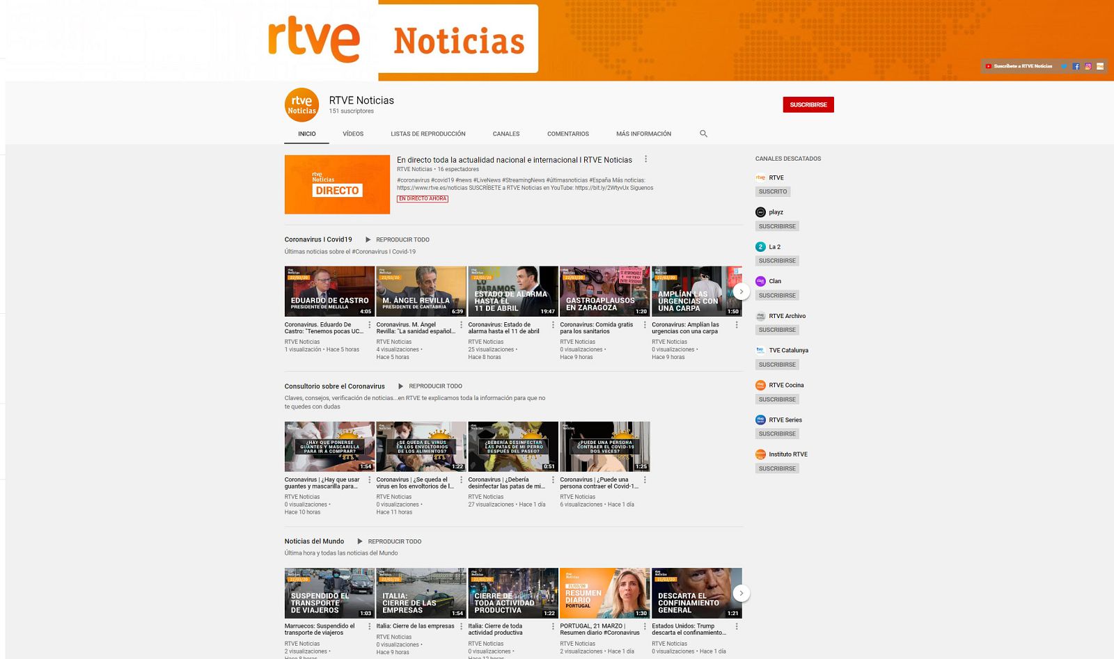 El nuevo canal de YouTube para noticias